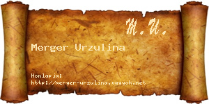 Merger Urzulina névjegykártya